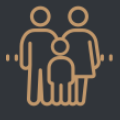 Symbol einer Familie mit Kind